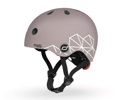 Kask i ochraniacz Scoot & Ride Kask Ochronny XXS-S dla dzieci 1-5 lat Brown Lines